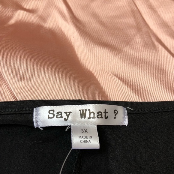 Say what , trendy Plus Size Long-Sleeve Swing Top - Picture 4 of 4